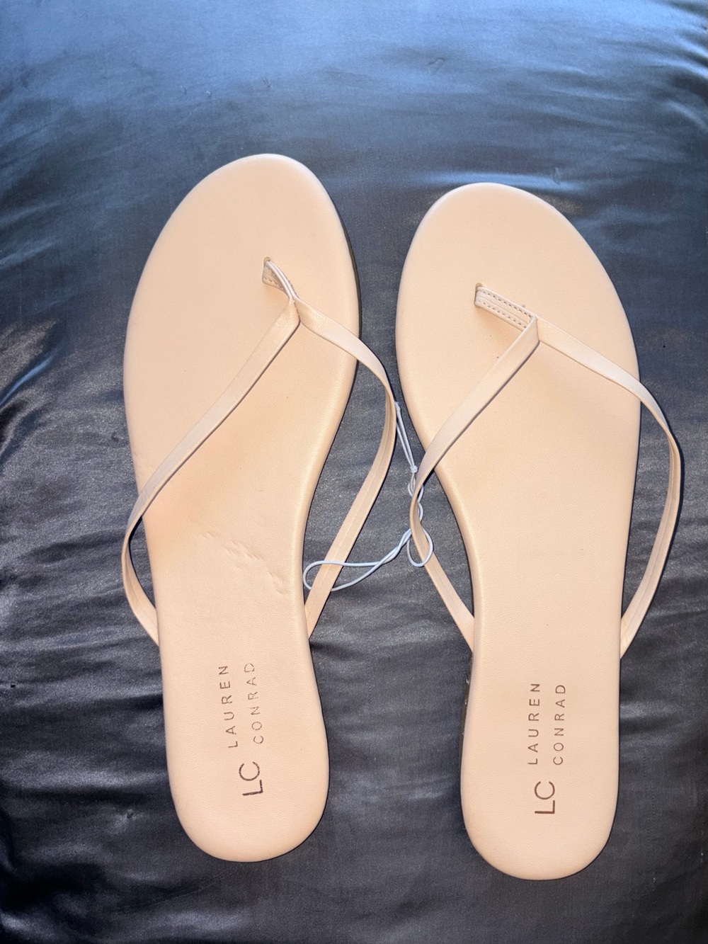 LC Lauren Conrad Blush Nude Minimalist Thong Sandals